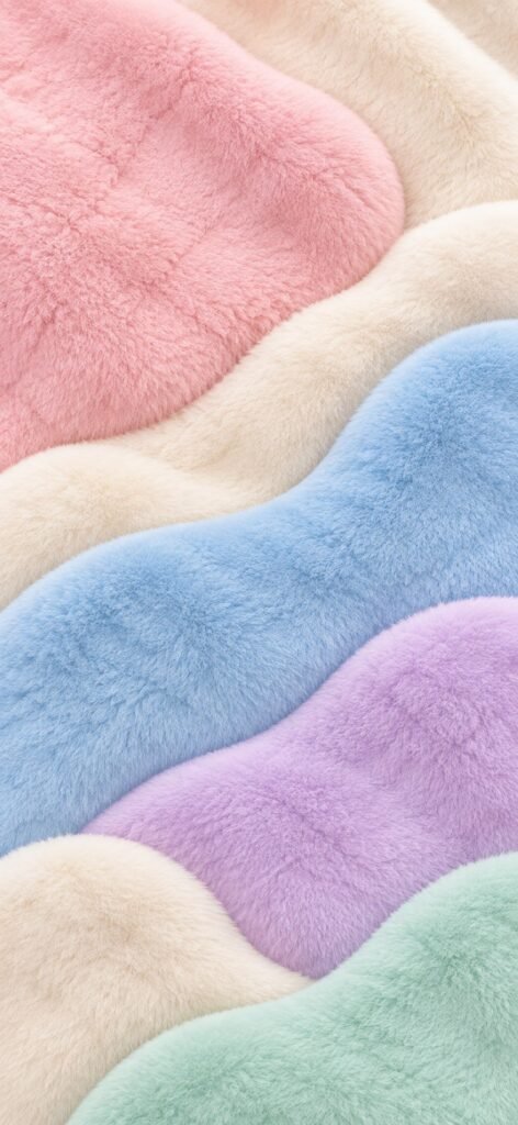 Pastel pink cream blue lavender and mint fluffy wallpaper for iPhone